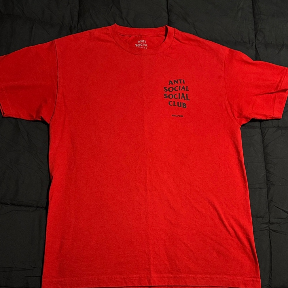 Anti Social Social Club Red T shirt- large